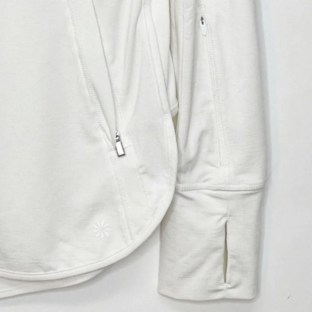 Athleta Baja UPF Hoodie Sun Jacket Swim Cover Up White XXS